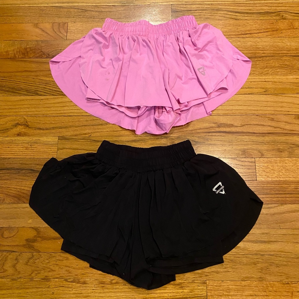 Pink and Black Athletic flowy shorts bundle